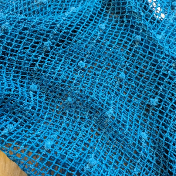 Vejaiz Designs teal sheer top size L - Picture 7 of 7